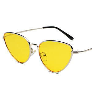 Maidis Cat Eye Sunglasses Metal Frame Pink Lens Women UV400 Protection Travel Fashion - Product Image 4
