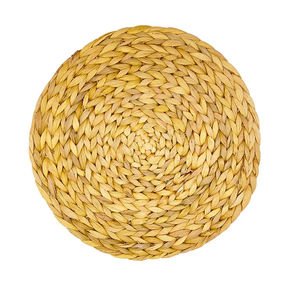 Hot Sale Natural Woven Water Hyacinth Place Mats Seagrass Thick Rattan <strong>Round</strong> Non-Slip Handmade Braided Dinner <strong>Tablemat</strong> - Product Image 4