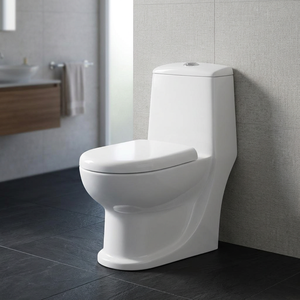 WC monobloc en céramique Crenza, désodorisant, à siphon, à poser au sol, pour salle de bain extérieure - Product Image 4