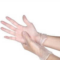 Gants d'examen en PVC transparents de grande taille bon marché en gros Gants en vinyle jetables non poudrés en latex clair noir bleu de qualité alimentaire