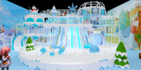 Parc d'attractions intérieur géant personnalisé, zones multi-thèmes, aire de jeux aquatique, bac à sable, piste de course pour Mega FEC Mall