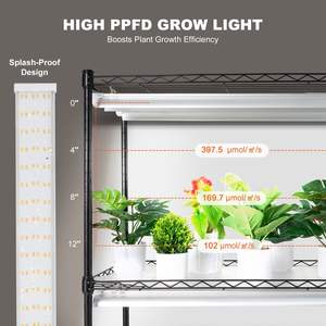 DB Wholesale 6-Tier Large Tall <b>Plant</b> Stand with 192W 5000K Full Spectrum Grow <b>Light</b> <b>for</b> Indoor <b>Plant</b> Growing DIY Garden Lighting - Product Image 3