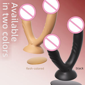 Double Ended Shock Realistische Dildo Sexspielzeug mit Saugnapf Fernbedienung G-Punkt Klitoris Anal Stimulation für Lesben Paar - Product Image 1