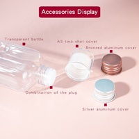 Bouteilles cosmétiques transparentes en PET de qualité alimentaire à épaule plate 150ml/200ml avec bouchon à vis, sérigraphie, logo personnalisé, marque pour soins de la peau