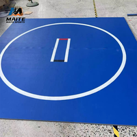 Tapis de lutte compact et rembourré, extérieur durable anti-déchirure pour studio de karaté, lutte, entraînement doux et exercices de technique