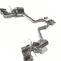 Échappement Catback en Acier Inoxydable TLS 1,5 mm Poli Miroir avec Valve de Commutation Sonore Haute Fréquence pour Benz C63 AMG W204 2011-2015 6.2 V8