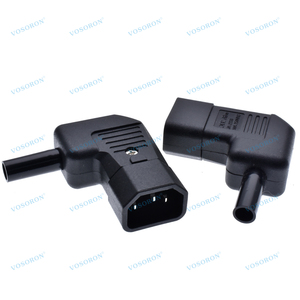 90 độ IEC C14 Power Connector Adapter 250V/10A rewireable C14 nam AC cắm điện ổ cắm - Product Image 2
