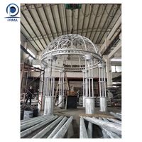 Prima Véranda extérieure personnalisée de haute qualité toutes saisons en métal véranda autoportante en aluminium en fer forgé maison en verre incliné