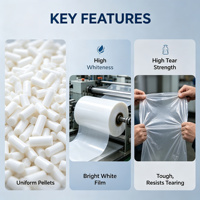 Masterbatch de remplissage de carbonate de calcium HDPE à 83 % pour film soufflé (BFL-3115HD) XUFENG, particules blanches