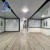 Maison préfabriquée isolée pliable et extensible de 20, 30 ou 40 pieds, conteneur modulaire, maison préfabriquée à deux chambres, unité d'habitation complémentaire