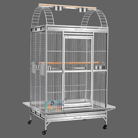 Cage à oiseaux extra large en acier inoxydable 304 pour perroquets, ara, calopsittes, villa grise, volière, cage à oiseaux avec support, cage à ara, volière