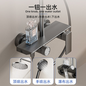 Shower Head Set Aluminum Alloy Round Rain Shower Massage Adjustable Settings Pressure Boosting Bathroom Toilet Home Hotel Use - Product Image 4