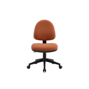 Chaise de bureau ergonomique sans accoudoirs, réglable avec vérin à gaz, siège en plastique et base métallique, design coloré pour poste de travail du personnel - Product Image 1