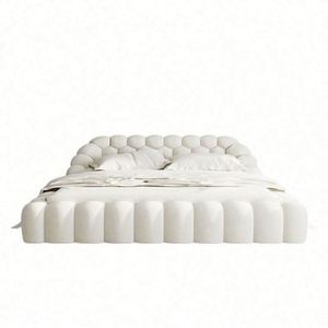 Cama Doble Moderna de Diseño Nórdico, Sofá Cama Multifuncional de Cuero Resistente para Dormitorio, Sala de Estar y Comedor de Hotel - Product Image 5