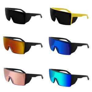 Брендовые дизайнерские прямоугольные солнцезащитные очки большого размера Z87 с логотипом на заказ, Боковые солнцезащитные очки, Большие Квадратные Зеркальные Солнцезащитные очки для мужчин и женщин - Product Image 6