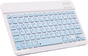 Mini şarj edilebilir teclado y fare bluetooth beyaz klavye ve fare combo kablosuz klavye ve fare combo tabletler için ios