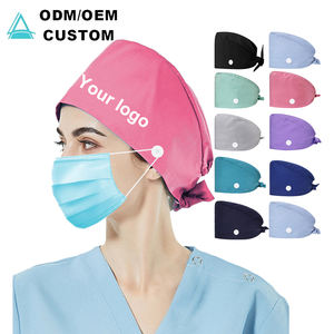 Gorro médico de algodón con logotipo personalizado unisex, ajuste de tamaño gratuito para uso quirúrgico dental en hospitales, accesorio con pantalones de fregado - Product Image 1