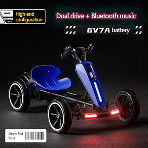 Kart Eléctrico Personalizable de Cuatro Ruedas para Niños de 2 a 14 Años, <span class=keywords><strong>con</strong></span> Control Remoto, Luces, Música, Funciona <span class=keywords><strong>con</strong></span> Batería, Unisex - Product Image 3