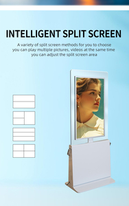 Tầng thường vụ trong nhà Android dọc LCD kiosk Màn hình kép Acrylic khung di chuyển LCD kỹ thuật số biển hiển thị video player - Product Image 3