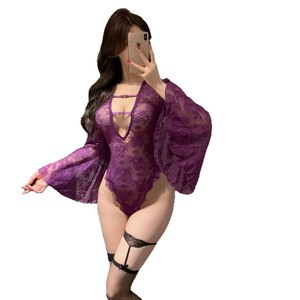 Body de encaje morado sexy, conjunto de lencería y camisón erótico de Lianyungang (qqny) - Product Image 5