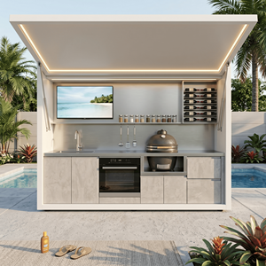 <span class=keywords><strong>Cucina</strong></span> da Esterno di Alta Gamma in Acciaio Inossidabile per Patio con Tettoia Elettrica Anti-Deformazione, <span class=keywords><strong>Cucina</strong></span> BBQ da Esterno per Cortile con Modulo Integrato - Product Image 1