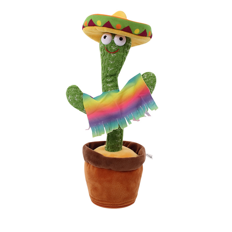 Early Education Wriggle Dancing And Singing Cactus Mimicking Talking Toys Repeating Cactus Bailarin Plush Toy