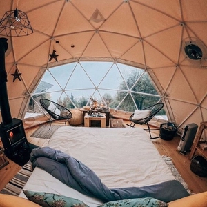 เต็นท์โดมพีวีซีหรูหราโรงแรมกลางแจ้งแกลมปิ้งที่มีห้องน้ำขนาดตั้งแต่5ม. ถึง10ม. - Product Image 2