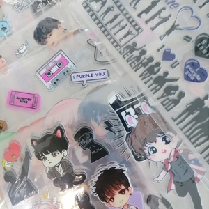 Trend Singers BT 16oz UV Llbbey Glass Cup Wrap Music Kpop 3D UV Libbey Cup DTF Wrap Transfer Lbbey Glass Wrap Stickers - Product Image 3