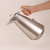 Carafe isotherme en plastique écologique de 1000 ml pour café arabe avec doublure en verre rose