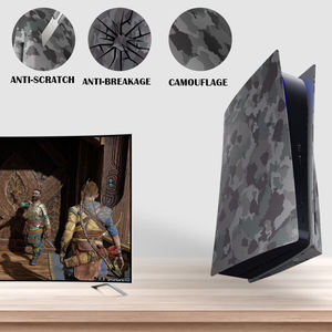 Carcasas de Repuesto para <span class=keywords><strong>Sony</strong></span> Playstation 5, Diseño Camuflaje Gris, Placa Lateral de Repuesto, Carcasa Protectora Rígida para Juegos - Product Image 4