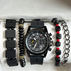 Lot de 5 Ensembles de Montres Vertes Tendance pour Hommes, Montre Quartz de Luxe pour Hommes avec Bracelets - Product Image 2