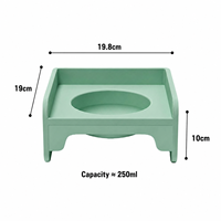 Gamelle carrée surélevée en céramique pour chat avec support à clipser, mangeoire modulaire multi-chats, protection du cou, anti-vomissement, saine