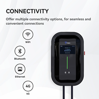 TPSON Nouvelle borne de recharge murale intelligente pour l'Europe 22KW/11KW/7KW Type 2, station de recharge intelligente pour véhicules électriques, IP65, certifiée CE, prise 32A, AC domestique, 4.3 pouces