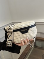 Nouveau style 2026 : Sac banane tissé tendance, sac à bandoulière tricoté, sac à dos décontracté en peluche