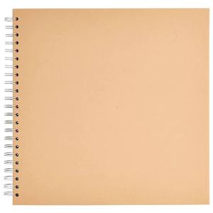 Cuaderno Personalizado de Papel Kraft con Espiral, Diario Retro Marrón en Blanco con Encuadernación de Alambre Metálico, Libro de Dibujo Ecológico para Arte - Product Image 3