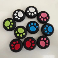 Coque de protection en silicone pour joystick de manette Nintendo Switch, avec capuchons pour levier analogique et grip pour pouce en forme de patte de chat