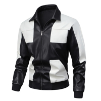 Vêtements de course de haute qualité pour hommes, veste de sport en cuir blanc et noir pour moto/motocyclette