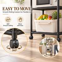 Étagère de rangement sur pied minimaliste blanche moderne tendance, chariot métallique pour salle de bain et cuisine