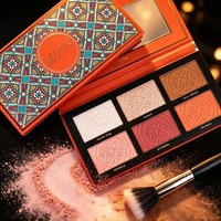 Palette de maquillage pour le visage IMAGIC en gros, 6 couleurs, blush, illuminateur, contour, multi-usages pour la beauté du visage