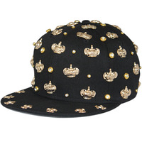 Custom Logo Flat Bill Mannen Vrouwen Custom Geborduurde Strass Strass Snapback Cap Hoed Strass Baseball Cap Strass Sport Cap