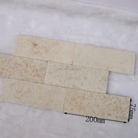 Mosaïque de carreaux de marbre beige Jura, bande longue, finition mate, pour décoration murale intérieure, revêtement de sol en pierre rayée pour salon