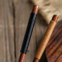 Ensemble de couverts de cuisine en bois d'acacia naturel pur/bois de teck, 6 pièces, boîte cadeau personnalisable
