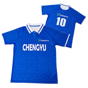 Maillots d'entraînement de football personnalisés pour hommes, maillot de football de haute qualité en sublimation, maillot de football classique vintage, polo de football - Product Image 1