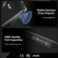 Lunettes de soleil audio Bluetooth avec haut-parleur, casque sans fil, musique portable, traduction IA, lunettes intelligentes