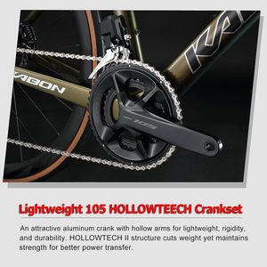 Vélo de route en carbone 2026, cadre en fibre de carbone 700c, 24 vitesses avec groupe <span class=keywords><strong>Shimano</strong></span> <span class=keywords><strong>105</strong></span> Di2 7170, freins à disque, vélos de course - Product Image 5