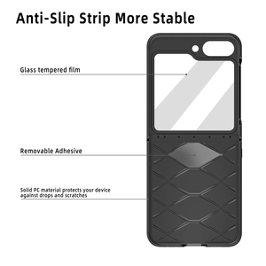 Étui de téléphone en cuir antichoc à <span class=keywords><strong>coque</strong></span> rigide Protection complète de la <span class=keywords><strong>chaîne</strong></span> pour <span class=keywords><strong>Samsung</strong></span> Galaxy Z Flip 6 Flip5 - Product Image 3