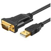 CableCreation - Cable Serial USB RS232 con Chip Prolific PL2303, Material de PVC, Adaptador Macho DB9 para Windows 11/10, PLC, CNC, POS, Cámara