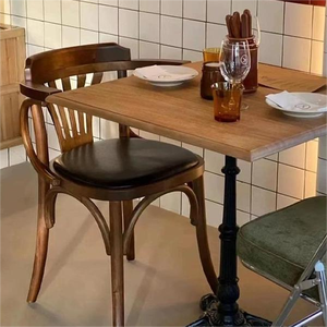 Prezzo a buon mercato mobili per la casa in vimini in legno schienale con morbido cuscino in legno <span class=keywords><strong>cucina</strong></span> da pranzo sedia ristorante - Product Image 5