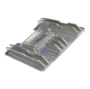 แผ่นฐานอะลูมิเนียมสำหรับระบายความร้อนแบบ CNC ผลิตตามสั่ง OEM, ชิ้นส่วนตัวเรือนแผงวงจรโมดูลพลังงานความแม่นยำสูง - Product Image 5