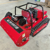 Tondeuse à gazon robotisée télécommandée à chenilles en caoutchouc agricoles, moteur diesel 4 temps CE EPA